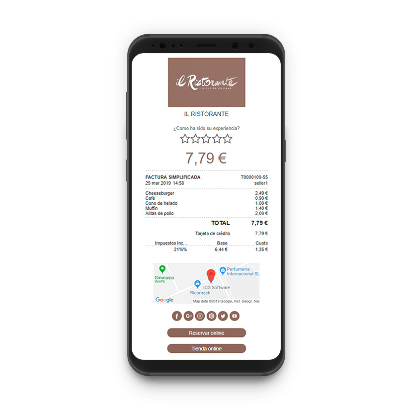 Software para restaurante con conexión móvil
